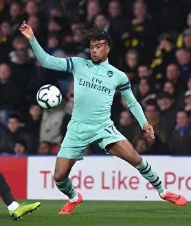 Arsenal's Alex Iwobi in Action against Watford in Premier League Clash (2018-19)