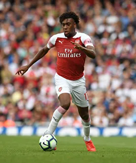 Arsenal V West Ham United 2018-19 Prints: Arsenal's Alex Iwobi in Action Against West Ham United, Premier League 2018-19