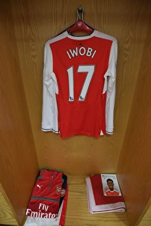 Arsenal V Watford 2016-17 Prints: Arsenal's Alex Iwobi in the Changing Room Before Arsenal vs. Watford (2016-17)
