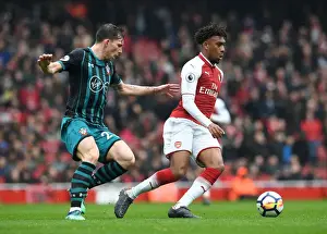 Arsenal's Alex Iwobi Clashes with Southampton's Pierre-Emile Hojbjerg in Intense Premier League Showdown