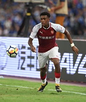 Images Dated 23rd July 2017: Arsenal's Alex Iwobi Faces Off Against Chelsea in Beijing Pre-Season Friendly