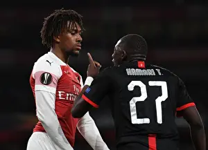 Arsenal V Stade Rennais 2018-19 Prints: Arsenal's Alex Iwobi Faces Off Against Hamari Traore in Europa League Clash