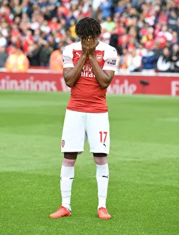 Arsenal V West Ham United 2018-19 Prints: Arsenal's Alex Iwobi Ready for Action Against West Ham United