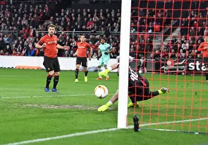 Stade Rennes V Arsenal 2018-19 Prints: Arsenal's Alex Iwobi Scores Dramatic Goal Against Stade Rennais in Europa League First Leg