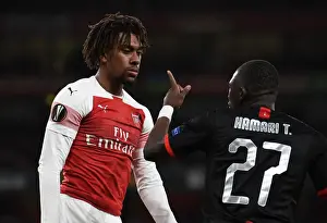 Arsenal V Stade Rennais 2018-19 Prints: Arsenal's Alex Iwobi vs Hamari Traore: Europa League Clash