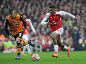 Arsenal V Hull City - FA Cup 2015-16 Prints: Arsenal's Alex Iwobi vs. Hull City's Ryan Taylor: FA Cup Showdown