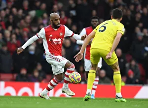 Arsenal V Brentford 2021-22 Prints: Arsenal's Alex Lacazette in Action Against Brentford, Premier League 2021-22
