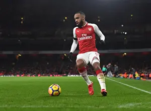Arsenal V Crystal Palace 2017-18 Prints: Arsenal's Alex Lacazette in Action Against Crystal Palace - Premier League 2017-18