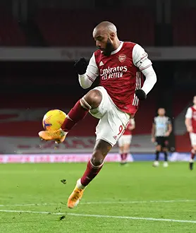 Arsenal's Alex Lacazette in Action Against Newcastle United - Emirates Stadium, 2021 (Behind Closed Doors)