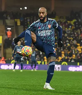 Arsenal's Alex Lacazette in Action against Norwich City - Premier League 2021-22