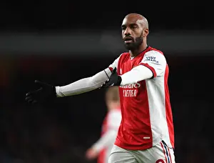 Arsenal's Alex Lacazette in Action Against Wolverhampton Wanderers - Premier League 2021-22