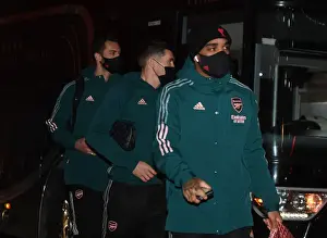 Arsenal's Alex Lacazette Arrives at Emirates Stadium for Arsenal vs Leeds United (Premier League, 2020-21)