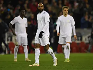 Arsenal's Alex Lacazette in FA Cup Action against Nottingham Forest