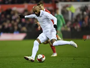 Arsenal's Alex Lacazette in FA Cup Action: Nottingham Forest vs Arsenal (2021-22)