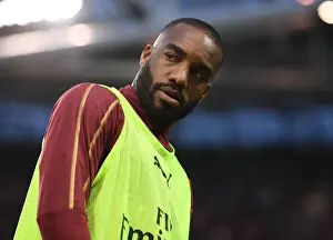 Arsenal V Chelsea Pre Season Friendly 2018-19 Prints: Arsenal's Alex Lacazette Faces Off Against Chelsea in Intense 2018 International Champions Cup Clash