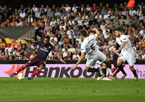 Valencia CF V Arsenal 2018-19 Prints: Arsenal's Alex Lacazette Scores in Europa League Semi-Final Second Leg vs Valencia