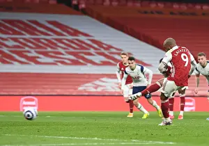 Arsenal's Alex Lacazette Scores Penalty in Empty Emirates Stadium Against Tottenhotspur (2020-21)