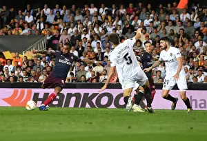 Valencia CF V Arsenal 2018-19 Prints: Arsenal's Alex Lacazette Scores in UEFA Europa League Semi-Final Second Leg vs Valencia