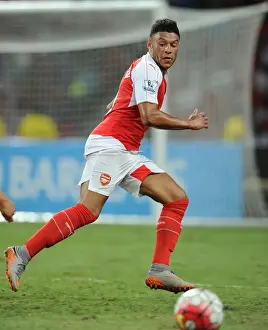 Arsenal V Everton - Asia Trophy 2015-16 Prints: Arsenal's Alex Oxlade-Chamberlain in Action Against Everton at 2015 Asia Trophy