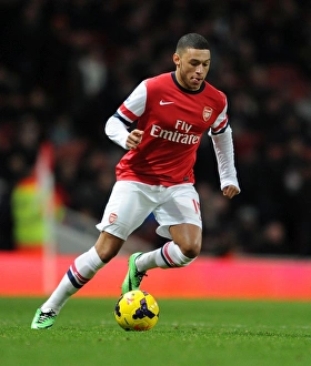 Arsenal V Fulham 2013-14 Prints: Arsenal's Alex Oxlade-Chamberlain in Action against Fulham, Premier League 2013-14