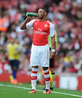 Arsenal V AS Monaco 2014-15 Prints: Arsenal's Alex Oxlade-Chamberlain in Action against AS Monaco at the Emirates Cup 2014-15