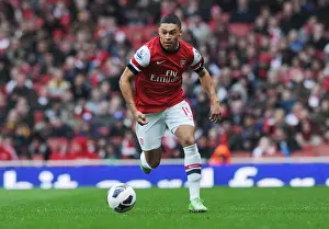 Arsenal V Norwich City 2012-13 Prints: Arsenal's Alex Oxlade-Chamberlain in Action against Norwich City (2012-13)