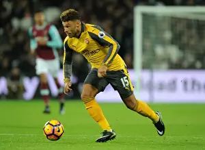 West Ham United V Arsenal 2016-17 Prints: Arsenal's Alex Oxlade-Chamberlain in Action against West Ham United (2016-17)