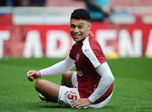 Arsenal V Chelsea 2015-16 Prints: Arsenal's Alex Oxlade-Chamberlain Gears Up for Arsenal vs. Chelsea Showdown (2015-16)