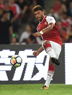 Arsenal V Chelsea - Pre Season 2017-18 Prints: Arsenal's Alex Oxlade-Chamberlain Goes Head-to-Head with Chelsea in Beijing Pre-Season Clash