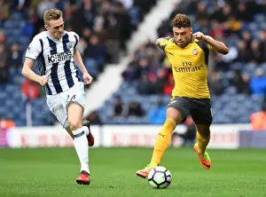 West Bromwich Albion V Arsenal 2016-17 Prints: Arsenal's Alex Oxlade-Chamberlain Outmaneuvers Darren Fletcher in Premier League Clash