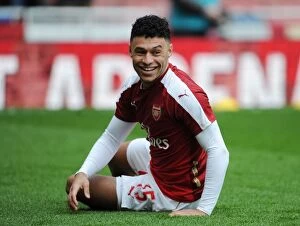Images Dated 24th January 2016: Arsenal's Alex Oxlade-Chamberlain Prepares for Arsenal vs. Chelsea Clash (2015-16)