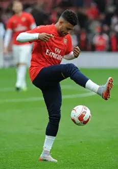 Arsenal V Wolfsburg - Emirates Cup 2015/16 Prints: Arsenal's Alex Oxlade-Chamberlain Preparing for Arsenal v VfL Wolfsburg - Emirates Cup 2015/16