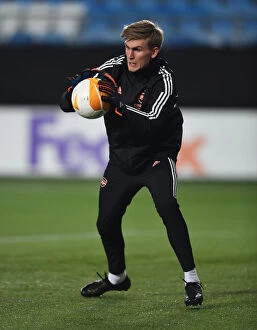 Images Dated 26th November 2020: Arsenal's Alex Runarsson Gears Up for Europa League Showdown against Molde FK