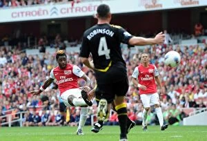 Images Dated 24th September 2011: Arsenal's Alex Song Celebrates Third Goal: Arsenal 3-0 Bolton Wanderers, Premier League