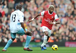Arsenal V West Ham United 2010-11 Prints: Arsenal's Alex Song Scores Against West Ham's Luis Boa Morte: Arsenal 1-0 West Ham United