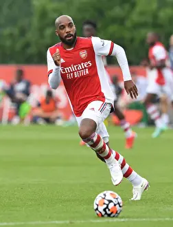 Arsenal's Alexandre Lacazette in Action: Arsenal vs Millwall (2021-22) Pre-Season Friendly