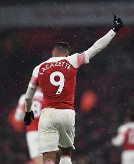 Arsenal V Cardiff City 2018-19 Prints: Arsenal's Alexandre Lacazette in Action against Cardiff City, Premier League 2018-19