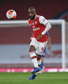Arsenal v Leicester City 2019-20 Collection: Arsenal's Alexandre Lacazette in Action Against Leicester City - Premier League 2019-2020