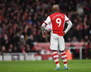 Arsenal V Leicester City 2021-22 Prints: Arsenal's Alexandre Lacazette in Action against Leicester City - Premier League 2021-22