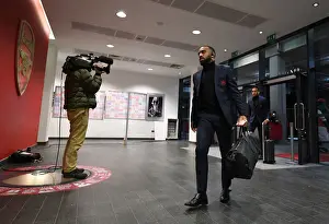 Arsenal V Cardiff City 2018-19 Prints: Arsenal's Alexandre Lacazette Arrives at Emirates Stadium Ahead of Arsenal v Cardiff City Premier League Clash
