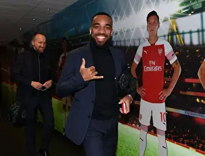 Arsenal's Alexandre Lacazette Arrives at Emirates Stadium Ahead of Arsenal v Southampton Match