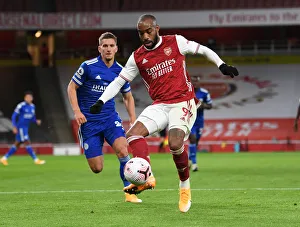 Arsenal's Alexandre Lacazette at Emirates Stadium: 2020-21 Premier League Match Against Leicester City (Behind Closed Doors)