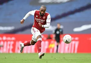 Arsenal's Alexandre Lacazette at Empty FA Cup Final vs Chelsea, 2020