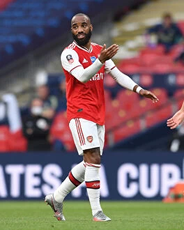 Arsenal v Manchester City - FA Cup Semi-Final 2019-20 Collection: Arsenal's Alexandre Lacazette in FA Cup Semi-Final Showdown against Manchester City