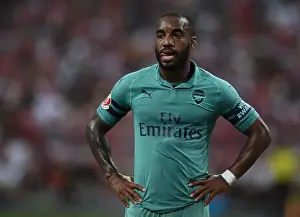 Arsenal V PSG Pre Season Friendly 2018-19 Prints: Arsenal's Alexandre Lacazette Faces Off Against Paris Saint-Germain in 2018 International Champions Cup