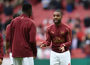 Arsenal V West Ham United 2018-19 Prints: Arsenal's Alexandre Lacazette Gears Up for Arsenal v West Ham United Clash
