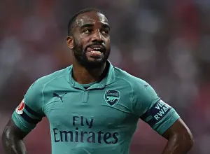 Arsenal V PSG Pre Season Friendly 2018-19 Prints: Arsenal's Alexandre Lacazette Goes Head-to-Head Against Paris Saint-Germain in 2018 International Champions Cup