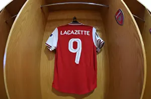 Arsenal V Olympiacos 2019-20 Prints: Arsenal's Alexandre Lacazette Prepares for Arsenal FC vs Olympiacos FC - UEFA Europa League Round of 32 (2019-20)