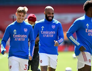 Arsenal V Fulham 2020-21 Prints: Arsenal's Alexandre Lacazette Prepares for Fulham Clash at Empty Emirates Stadium (April 2021)