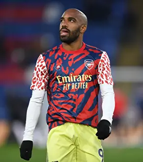 Arsenal's Alexandre Lacazette Warming Up Ahead of Crystal Palace Clash - Premier League 2021-22